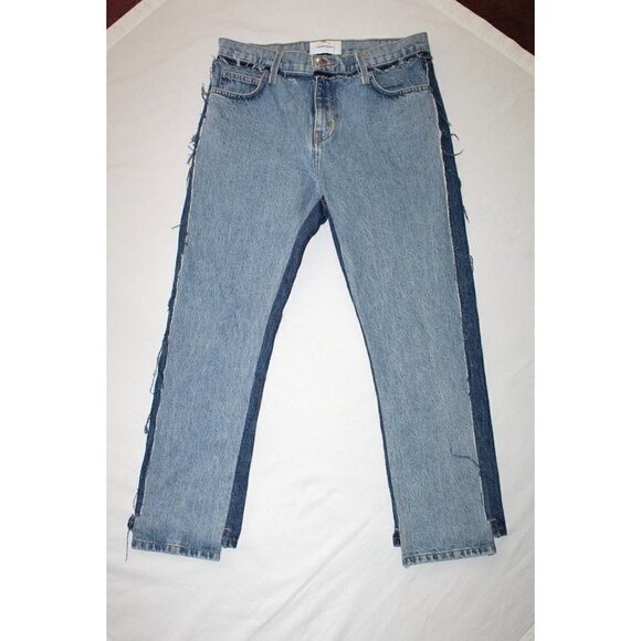 Current Elliott Somera Color Block Denims women's Straight capri jeans Size 27 - Picture 5 of 9